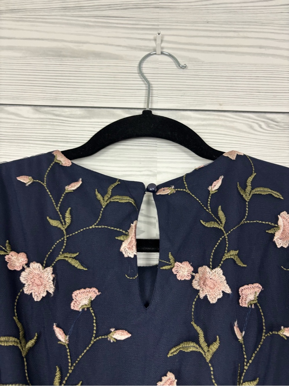 Baltic Born Arabella Embroidered Tulle Maxi Dress floral pink/navy size XL NWT - Picture 10 of 10